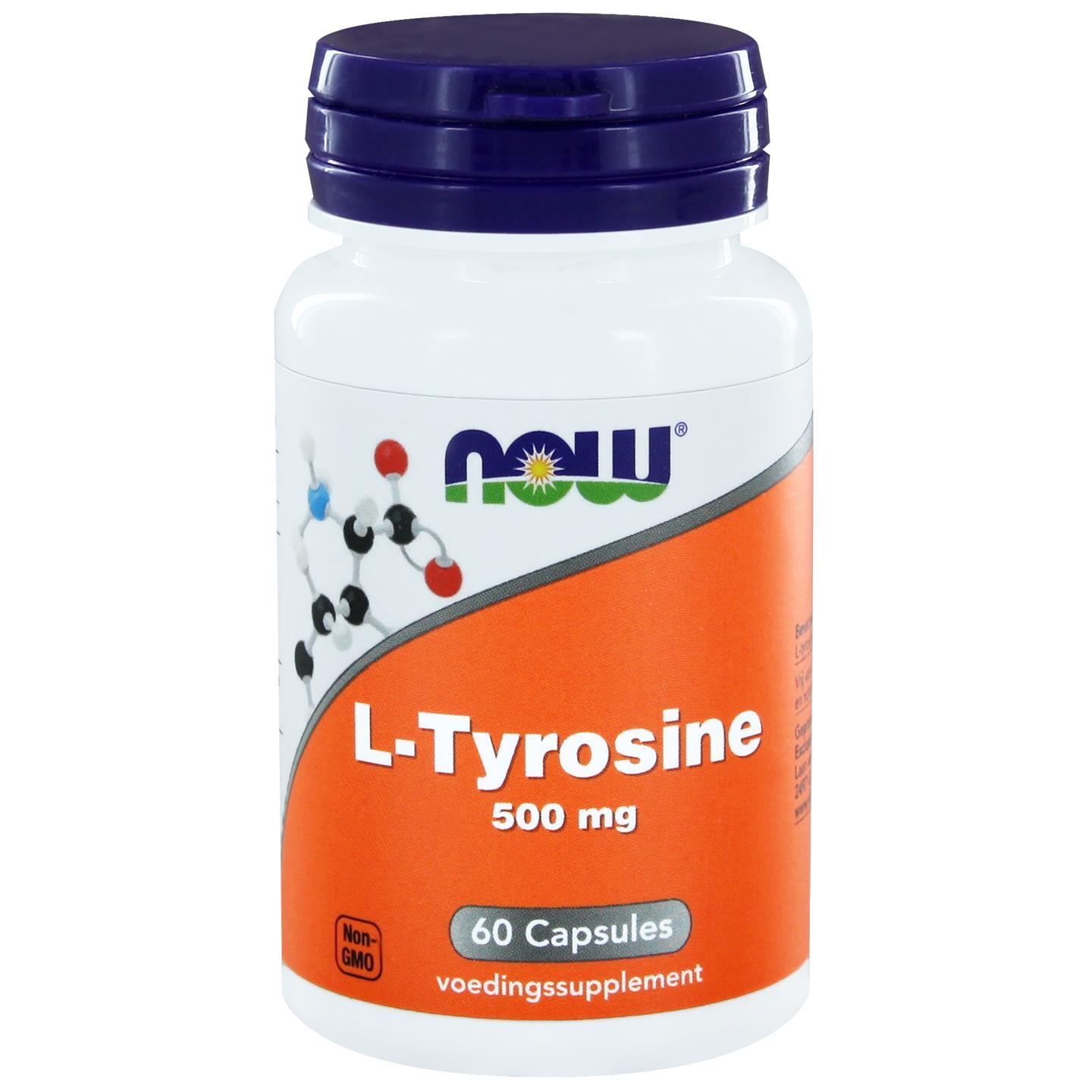 L-Tyrosine 500 mg (60 caps) - NOW Foods