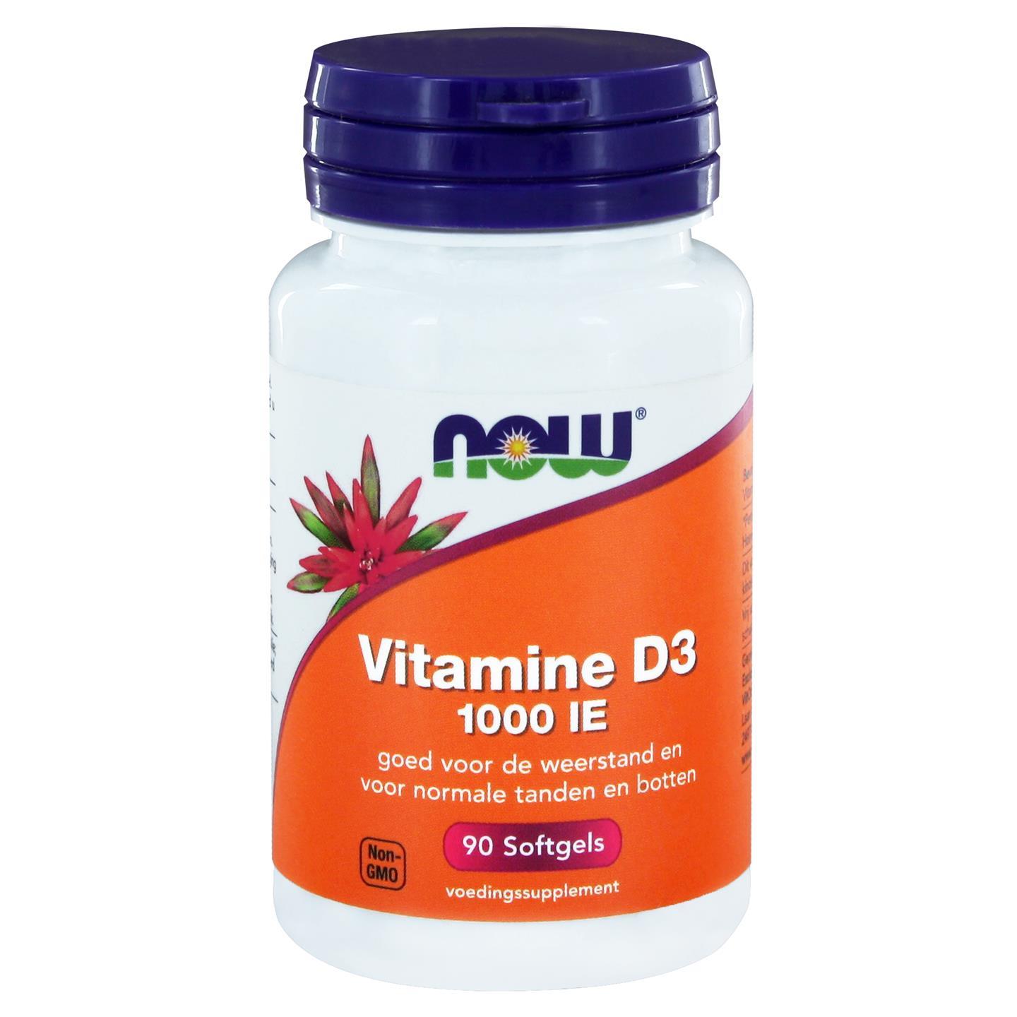 Vitamine D3 1000 IE (90 softgels) - NOW Foods Vitamine D3 1000 IE (90 softgels) - NOW Foods