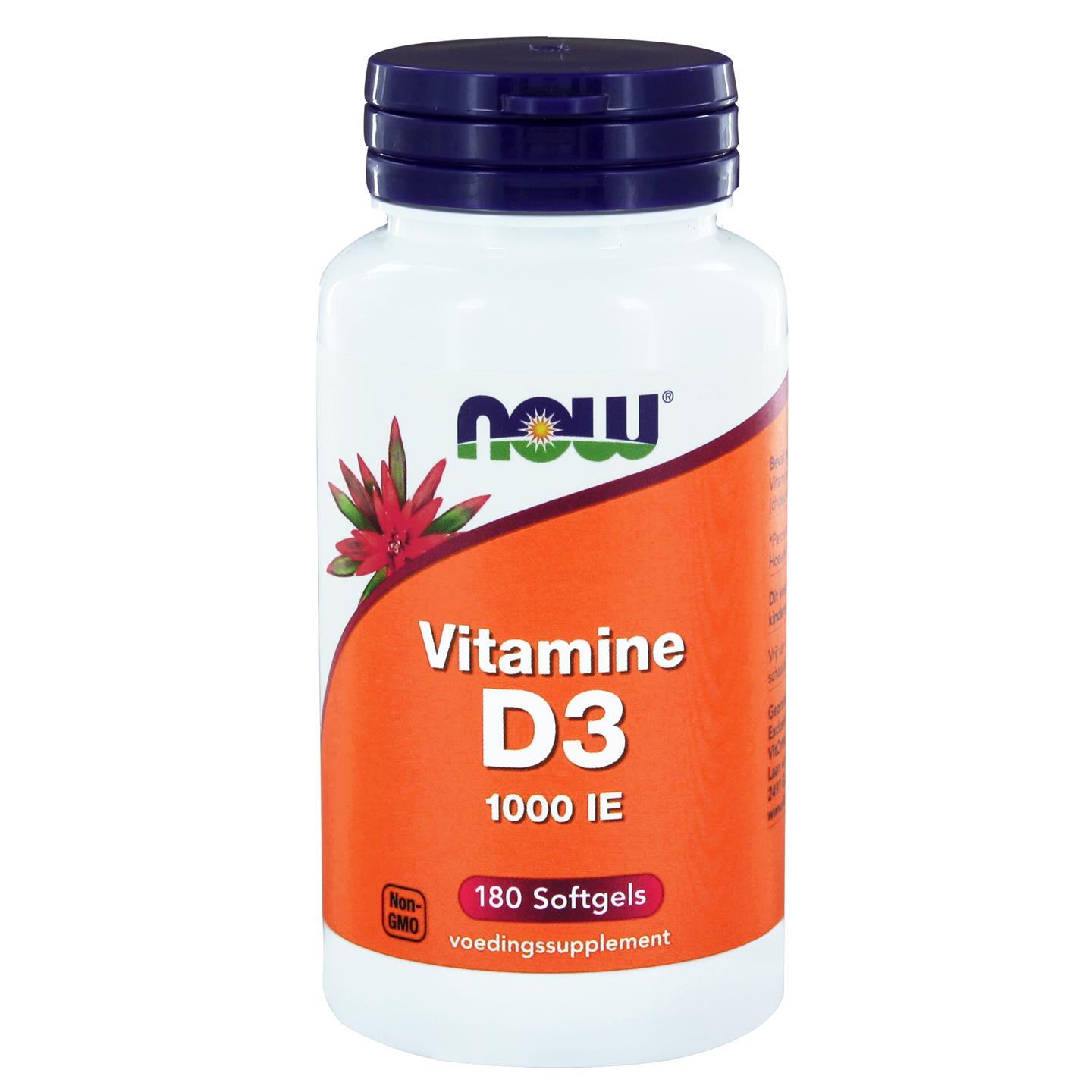 Vitamine D3 1000 IE (180 softgels) - NOW Foods Vitamine D3 1000 IE (180 softgels) - NOW Foods