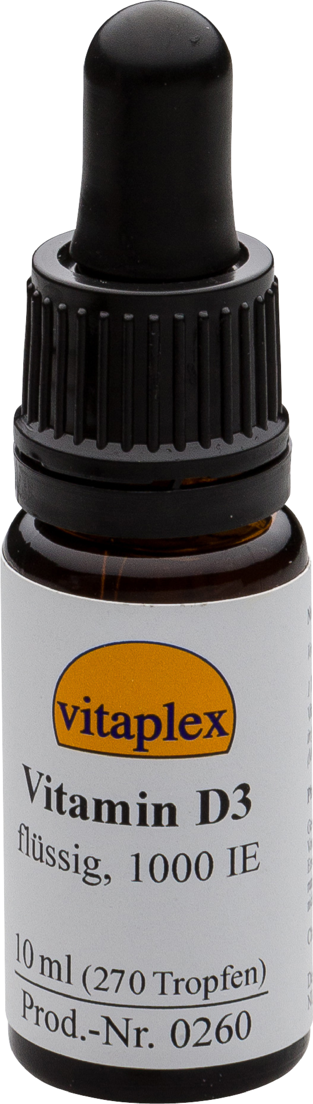 Vitamin D3 liquid, 1000 IE (10 ml, ca. 270 drops) - Vitaplex Vitamin D3 liquid, 1000 IE (10 ml, ca. 270 drops) - Vitaplex
