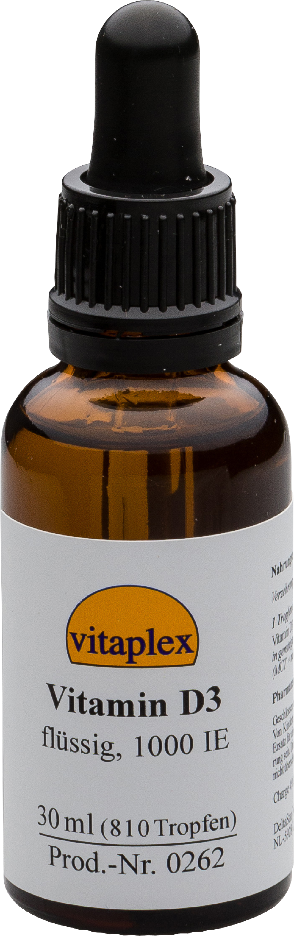 Vitamine D3 vloeibaar, 1000 IE (30 ml, ca. 810 druppels) Vitaplex Vitaplex