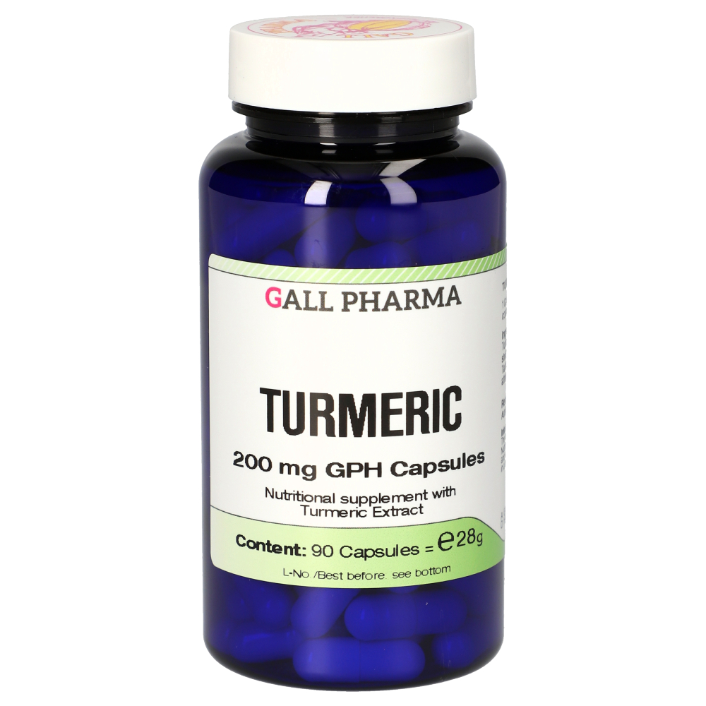 Turmeric 200 mg GPH (90 Capsules) - Gall Pharma GmbH