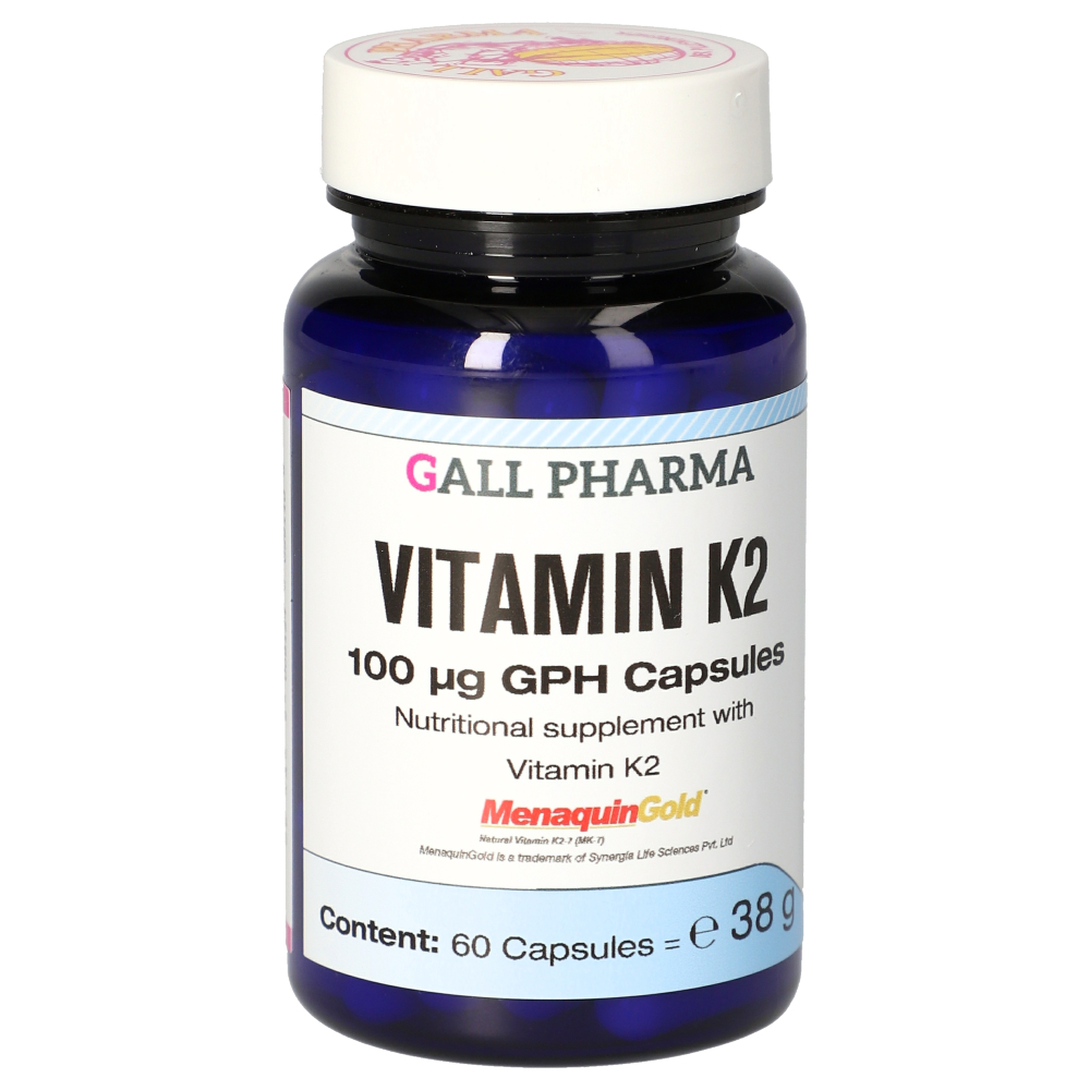 Vitamin K2 100 µg GPH (60 Capsules) - Gall Pharma GmbH Vitamin K2 100 µg GPH (60 Capsules) - Gall Pharma GmbH