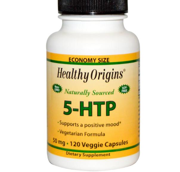 Foto van 5-HTP, 50 mg (120 Veggie Caps) - Healthy Origins