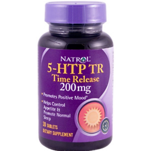 Foto van 5-HTP Time Release 200 mg (30 tabletten) - Natrol