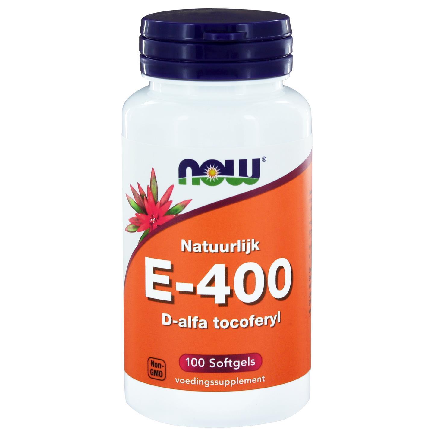 E-400 D-alfa tocoferyl (100 softgels) - NOW Foods E-400 D-alfa tocoferyl (100 softgels) - NOW Foods