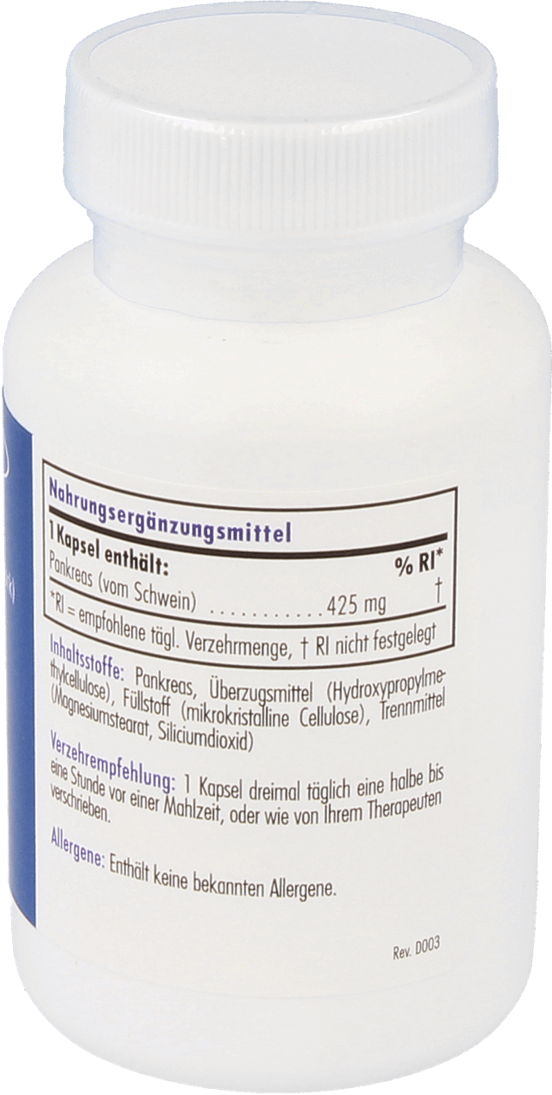 Pancreas Natural Glandular (Pork) 60 Veggie Caps - Allergy Research Group