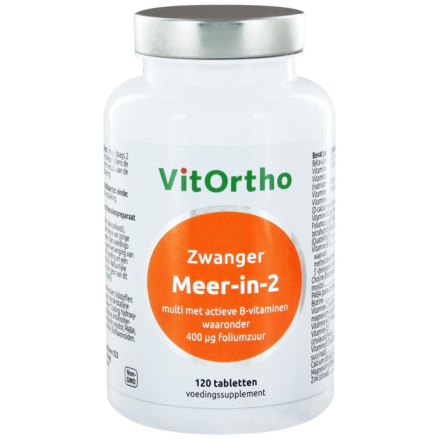 Meer-in-2 Zwanger (120 tabs) - VitOrtho Meer-in-2 Zwanger (120 tabs) - VitOrtho