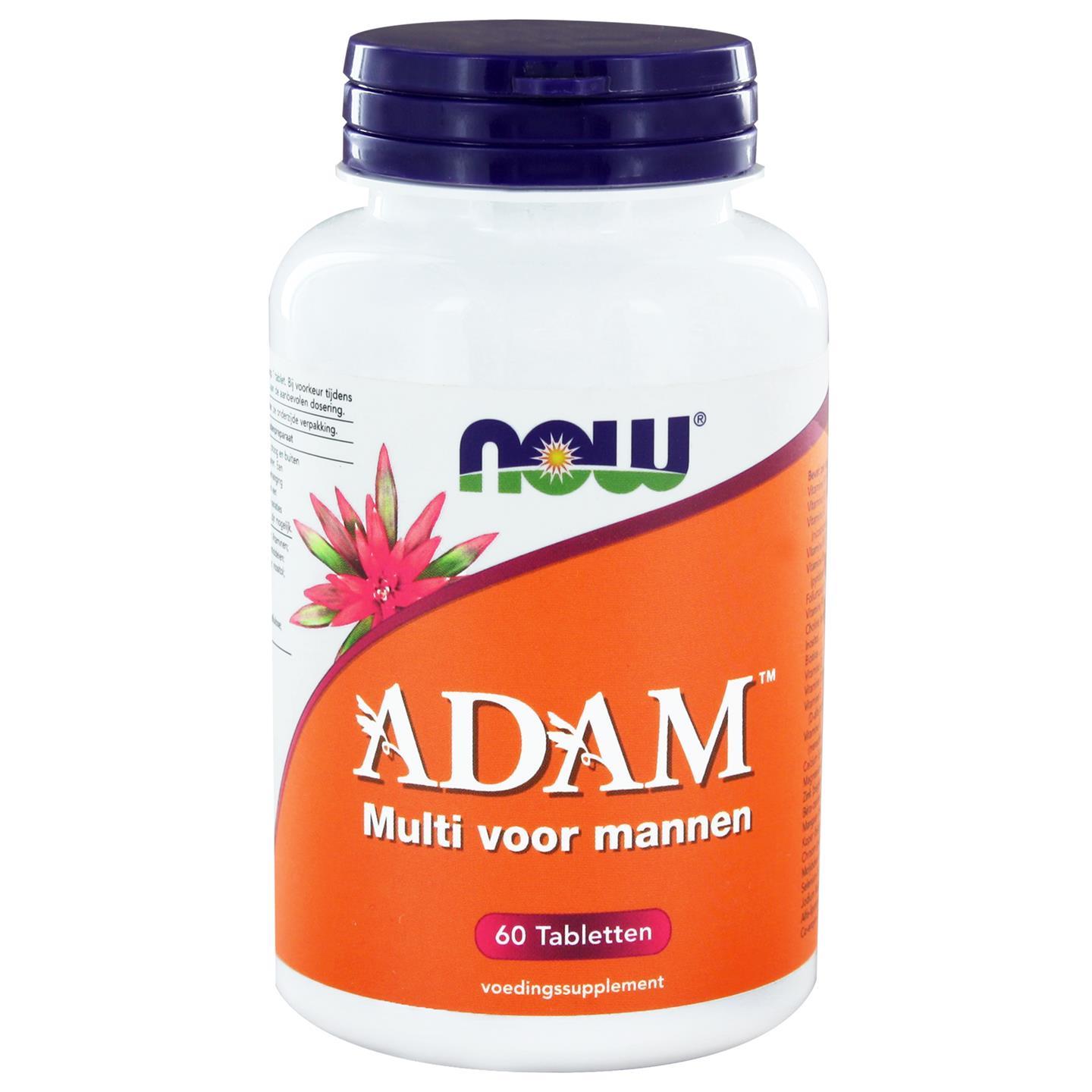 Foto van ADAM Multivitamine voor mannen (60 tabs) - NOW Foods