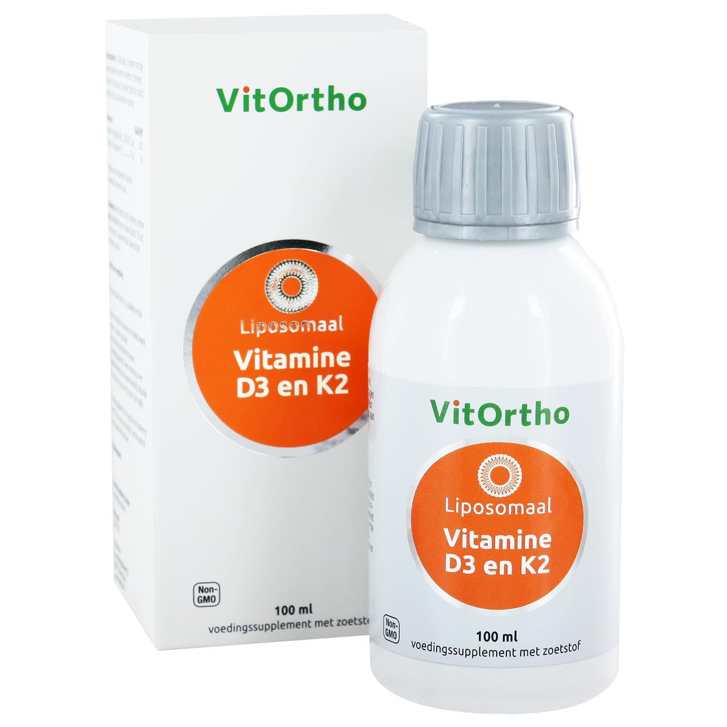 Vitamine D3 en K2 Liposomaal (100 ml) - VitOrtho Vitamine D3 en K2 Liposomaal (100 ml) - VitOrtho