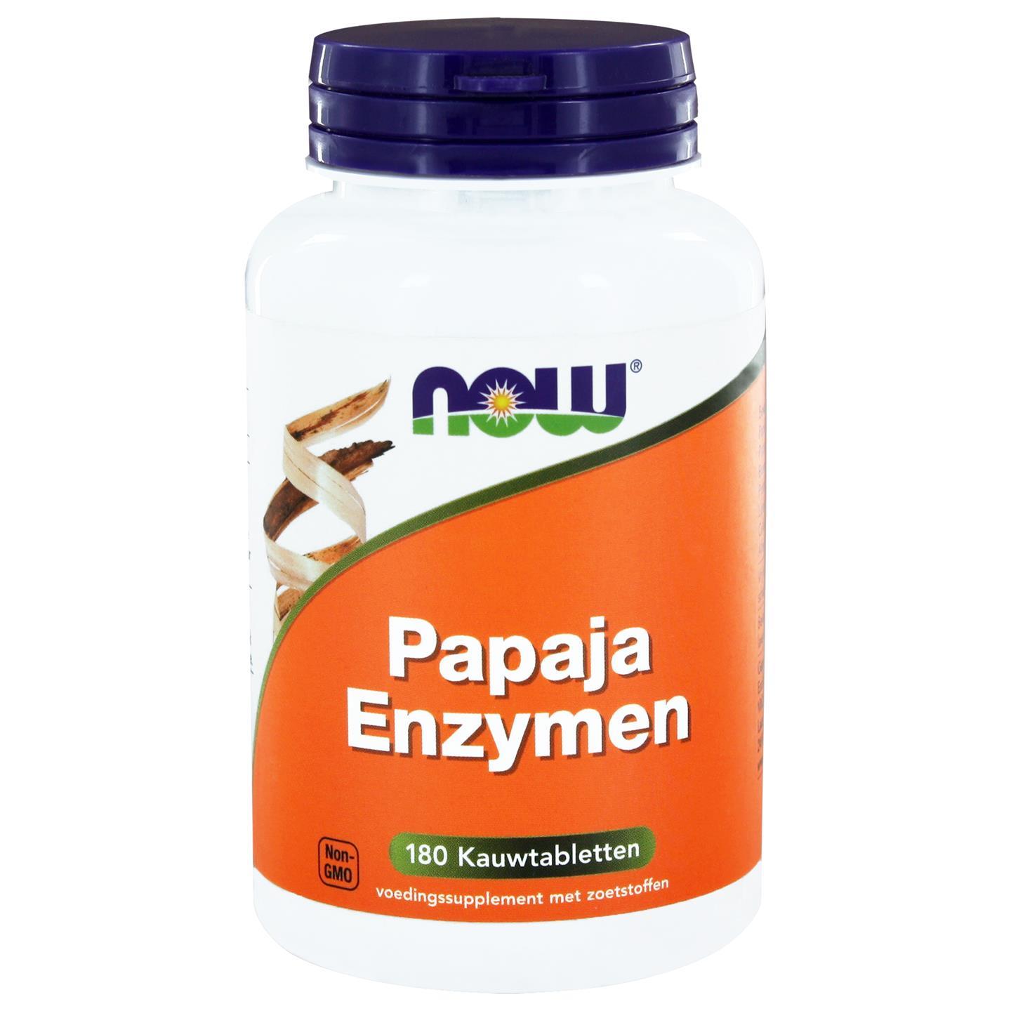 Papaja Enzymen (180 kauwtabs) - NOW Foods Papaja Enzymen (180 kauwtabs) - NOW Foods
