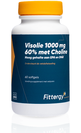 Afbeelding van Visolie 1000 mg 60% met Choline (60 softgels) - Fittergy