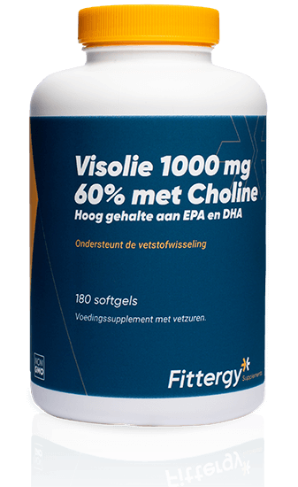 Afbeelding van Visolie 1000 mg 60% met Choline (180 softgels) - Fittergy