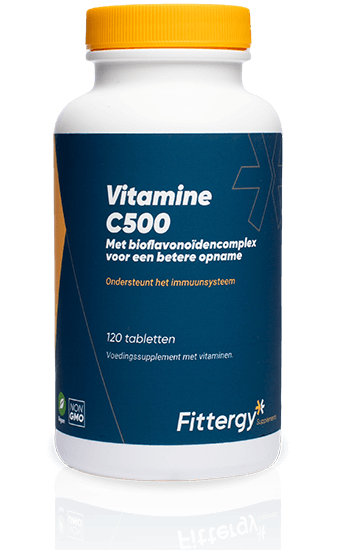 Vitamine C500 met Bioflavonoïden (120 tabletten) - Fittergy Vitamine C500 met Bioflavonoïden (120 tabletten) - Fittergy
