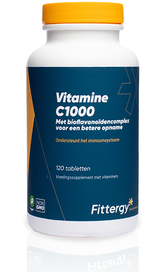 Vitamine C1000 met Bioflavonoïden (120 tabletten) - Fittergy Vitamine C1000 met Bioflavonoïden (120 tabletten) - Fittergy