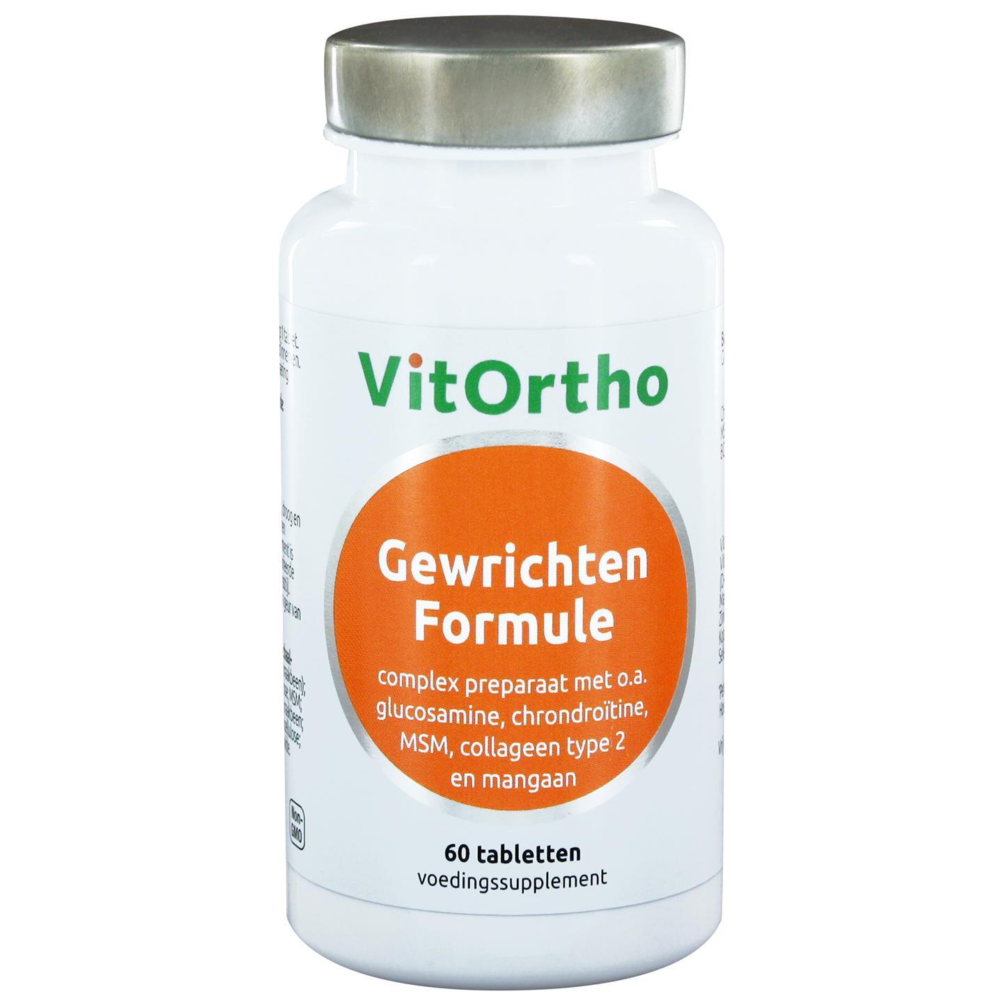 Glucosamine, chondroïtine, MSM en collageen formule (60 tabs) - VitOrtho Glucosamine, chondroïtine, MSM en collageen formule (60 tabs) - VitOrtho