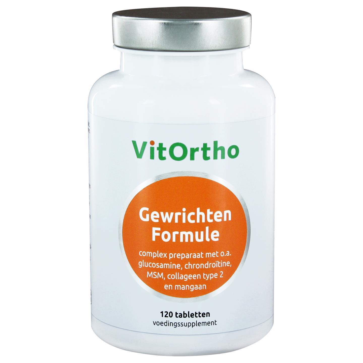 Glucosamine, chondroïtine, MSM en collageen formule (120 tabs) - VitOrtho Glucosamine, chondroïtine, MSM en collageen formule (120 tabs) - VitOrtho