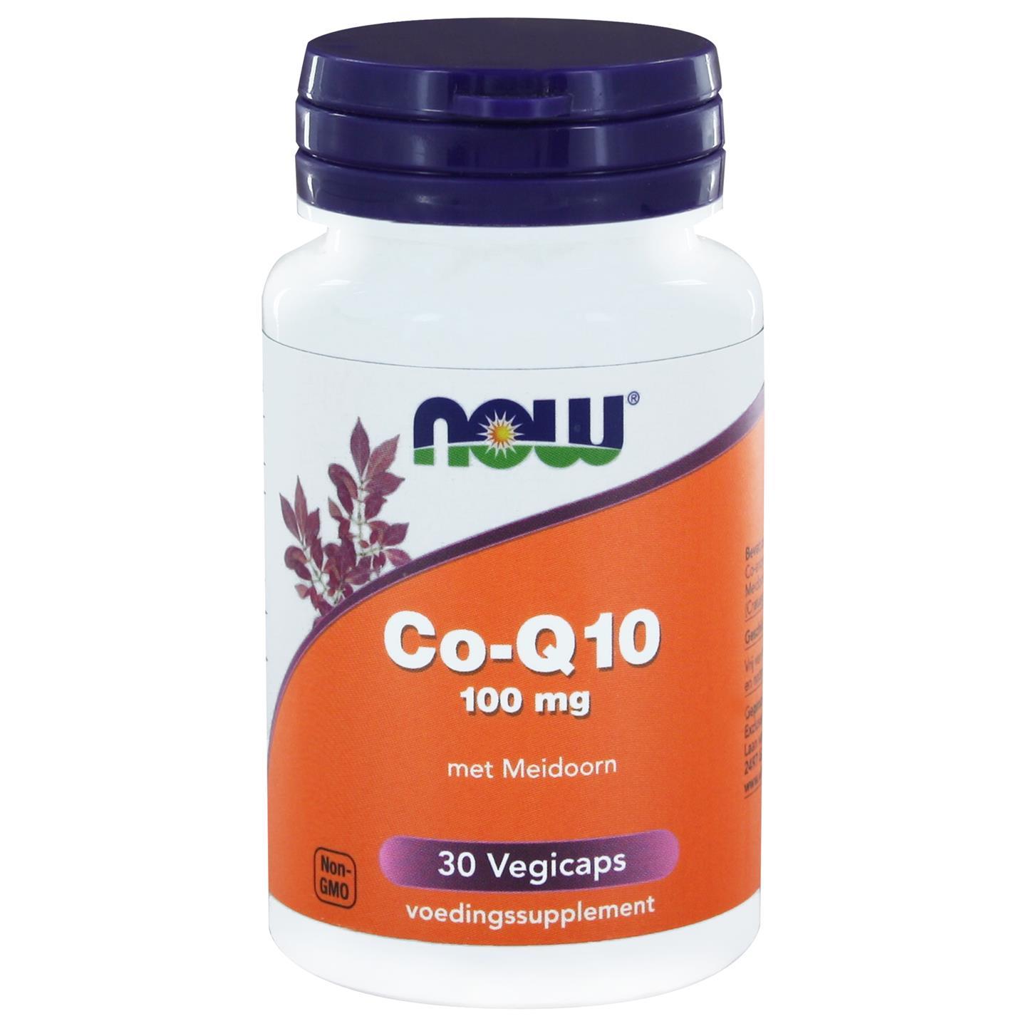 Co-Q10 100 mg met Meidoorn (30 vegicaps) - NOW Foods
