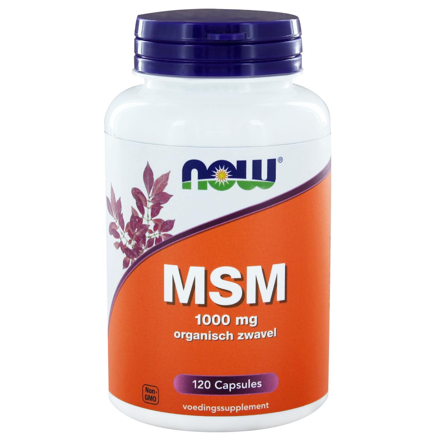 MSM 1000 mg (120 caps) - NOW Foods