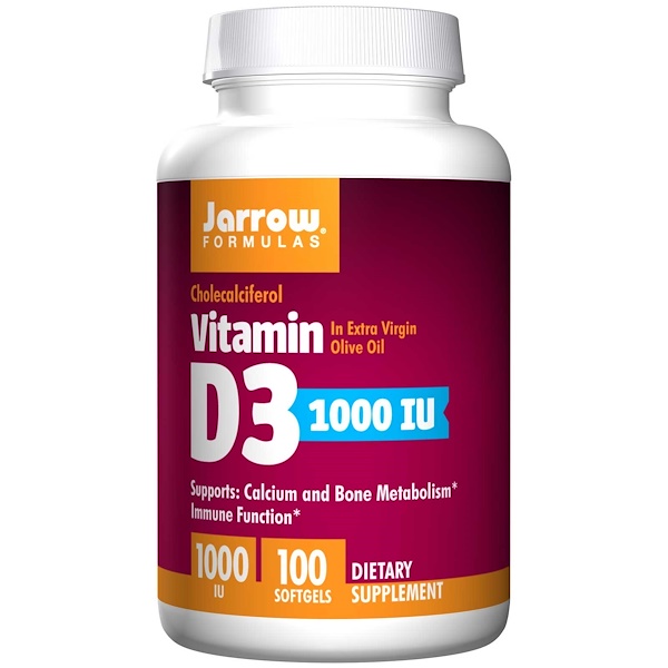 Vitamin D3 1000 IU (100 softgels) - Jarrow Formulas Vitamin D3 1000 IU (100 softgels) - Jarrow Formulas