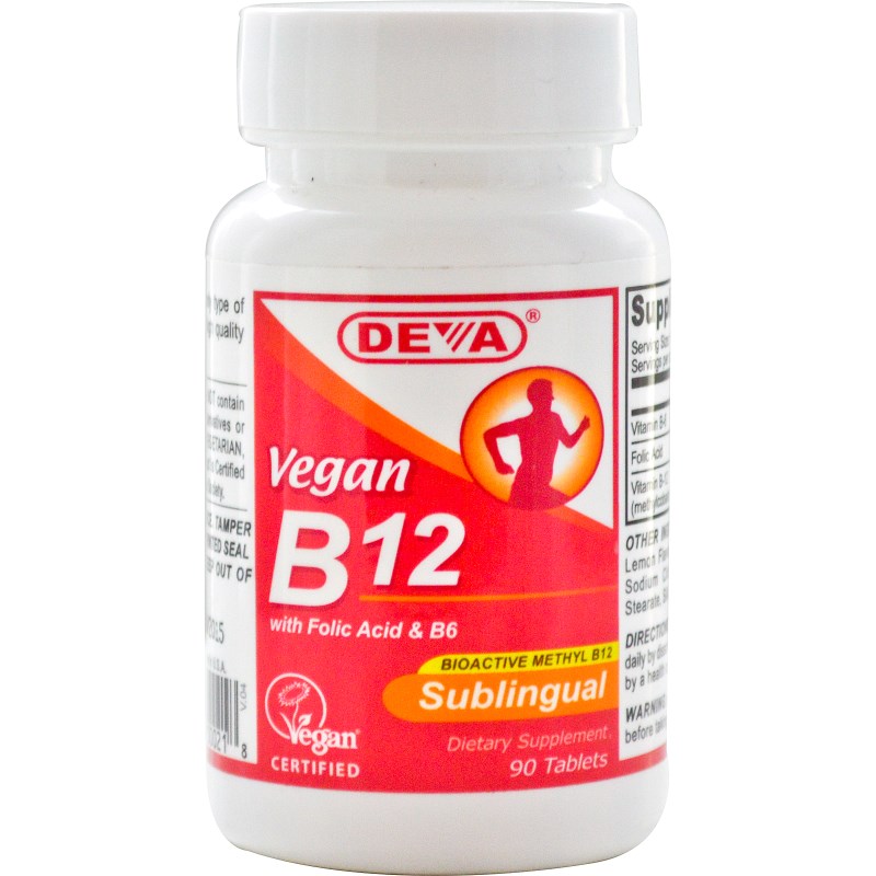 Foto van Vegan B12 Sublingual (90 Tablets) - Deva