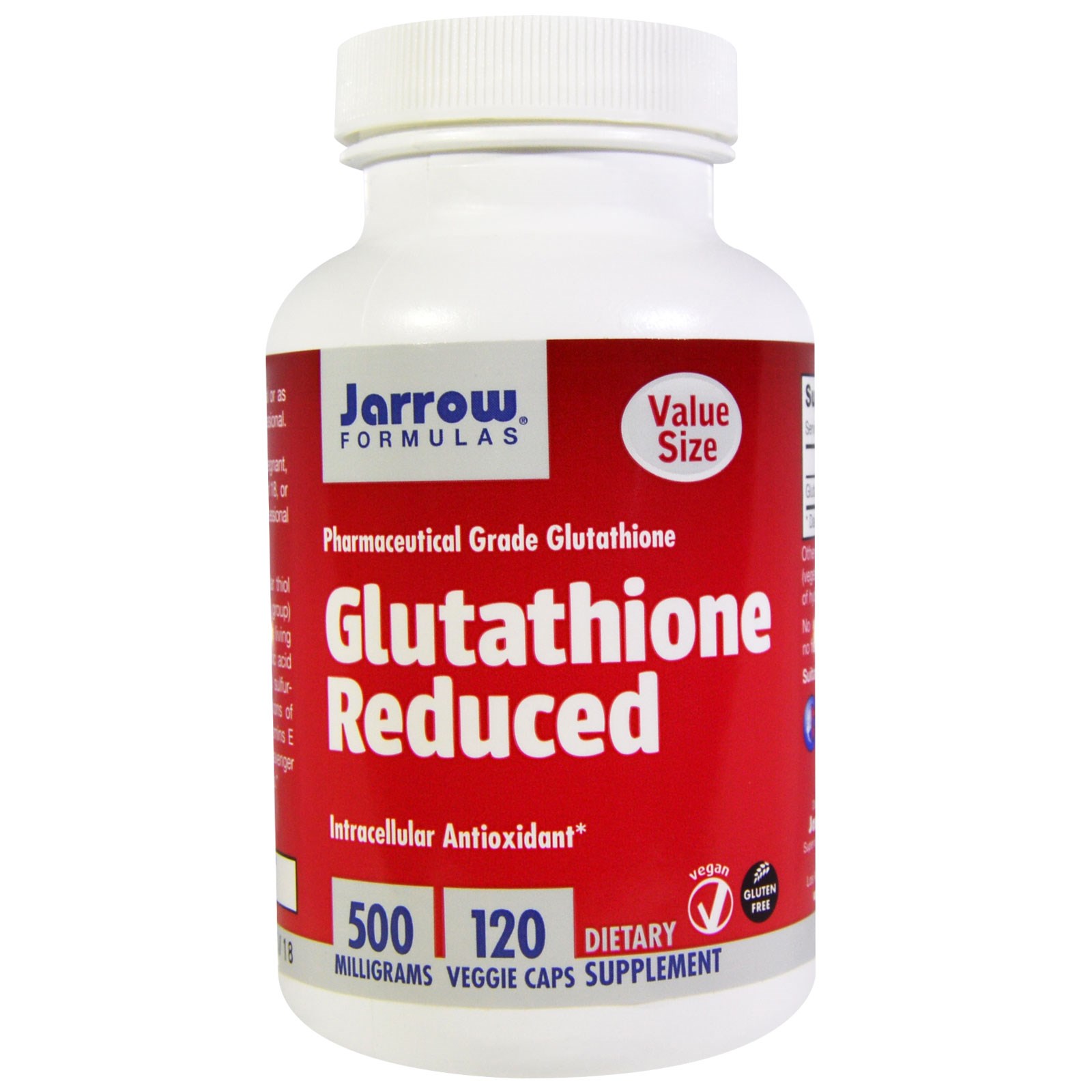 Glutathione Reduced (GSH) 500mg 120 capsules - gereduceerde glutathion | Jarrow Formulas