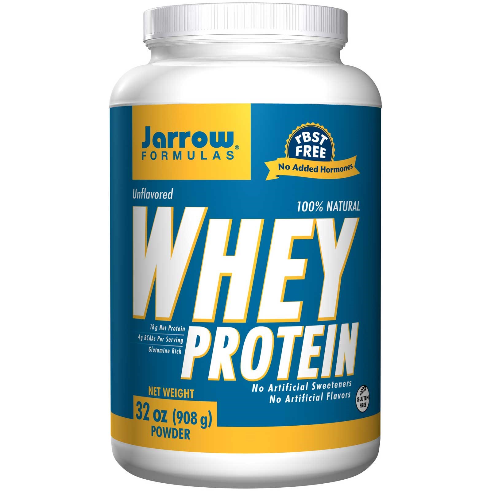 Foto van 100% Natural Whey Protein Unflavored (908 gram) - Jarrow Formulas