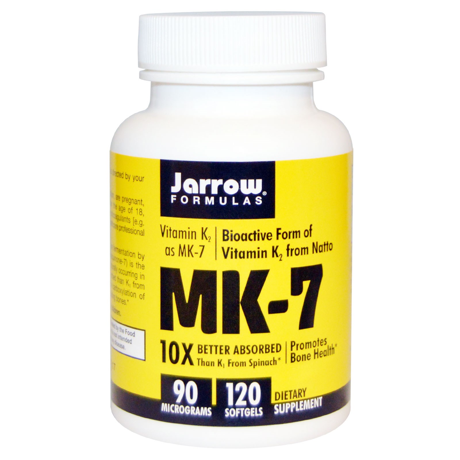 MK-7 vitamine K2 zoals MK-7, 90 mcg (120 gelcapsules) - Jarrow Formulas MK-7 vitamine K2 zoals MK-7, 90 mcg (120 gelcapsules) - Jarrow Formulas