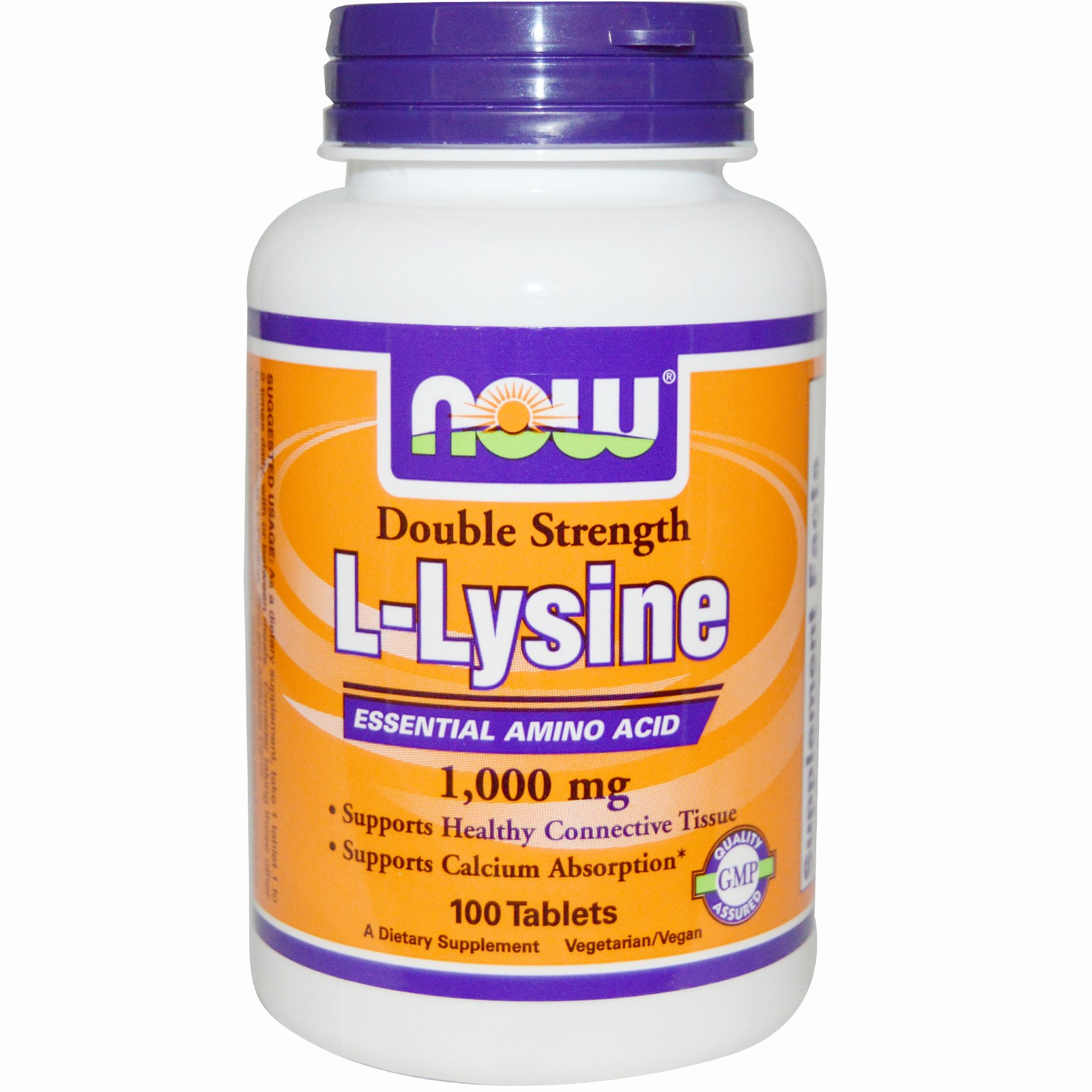 Now Foods, L-Lysine, 1,000 mg, 100 Tablets Now Foods, L-Lysine, 1,000 mg, 100 Tablets
