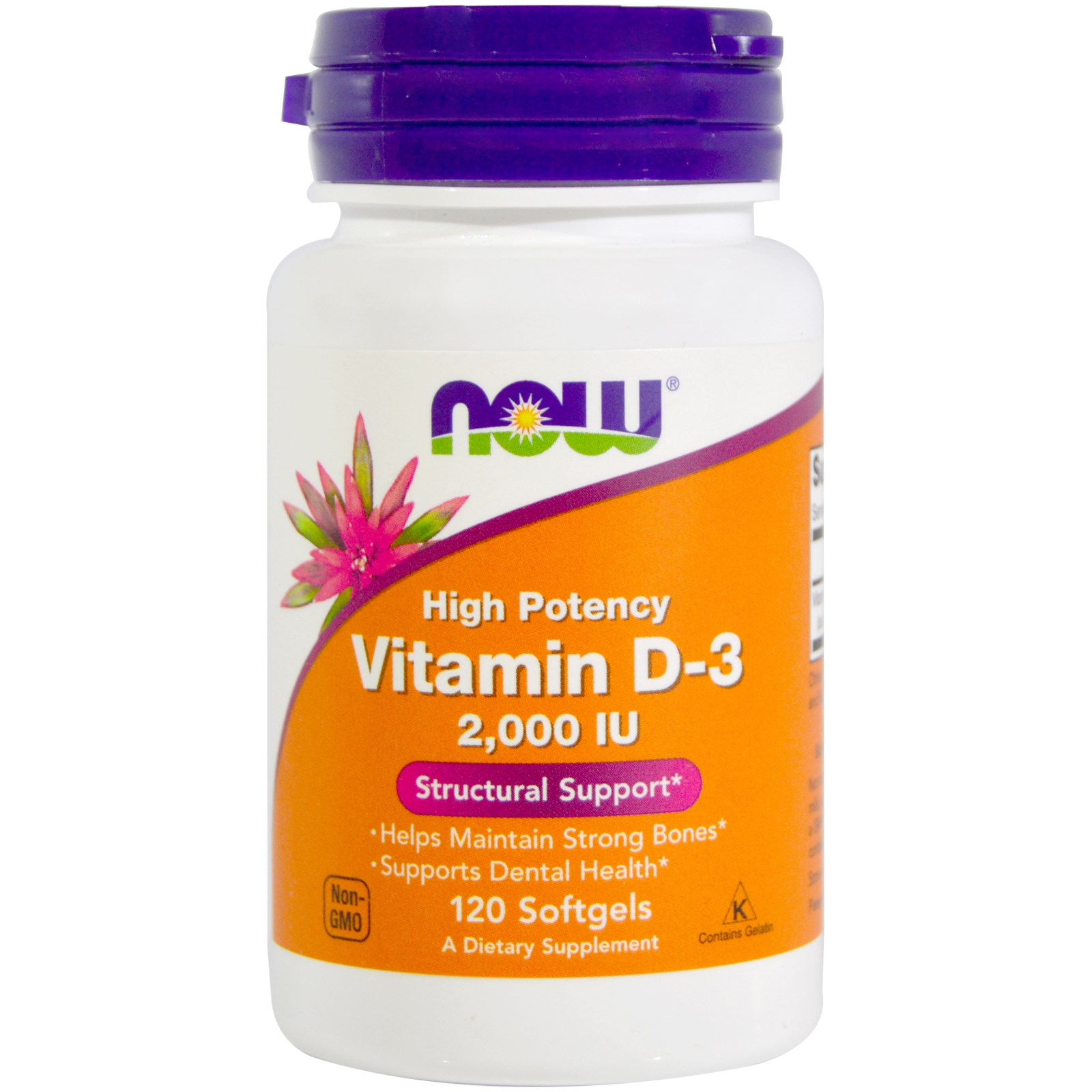 Vitamin D3 2000 IU (120 Softgels) - Now Foods Vitamin D3 2000 IU (120 Softgels) - Now Foods