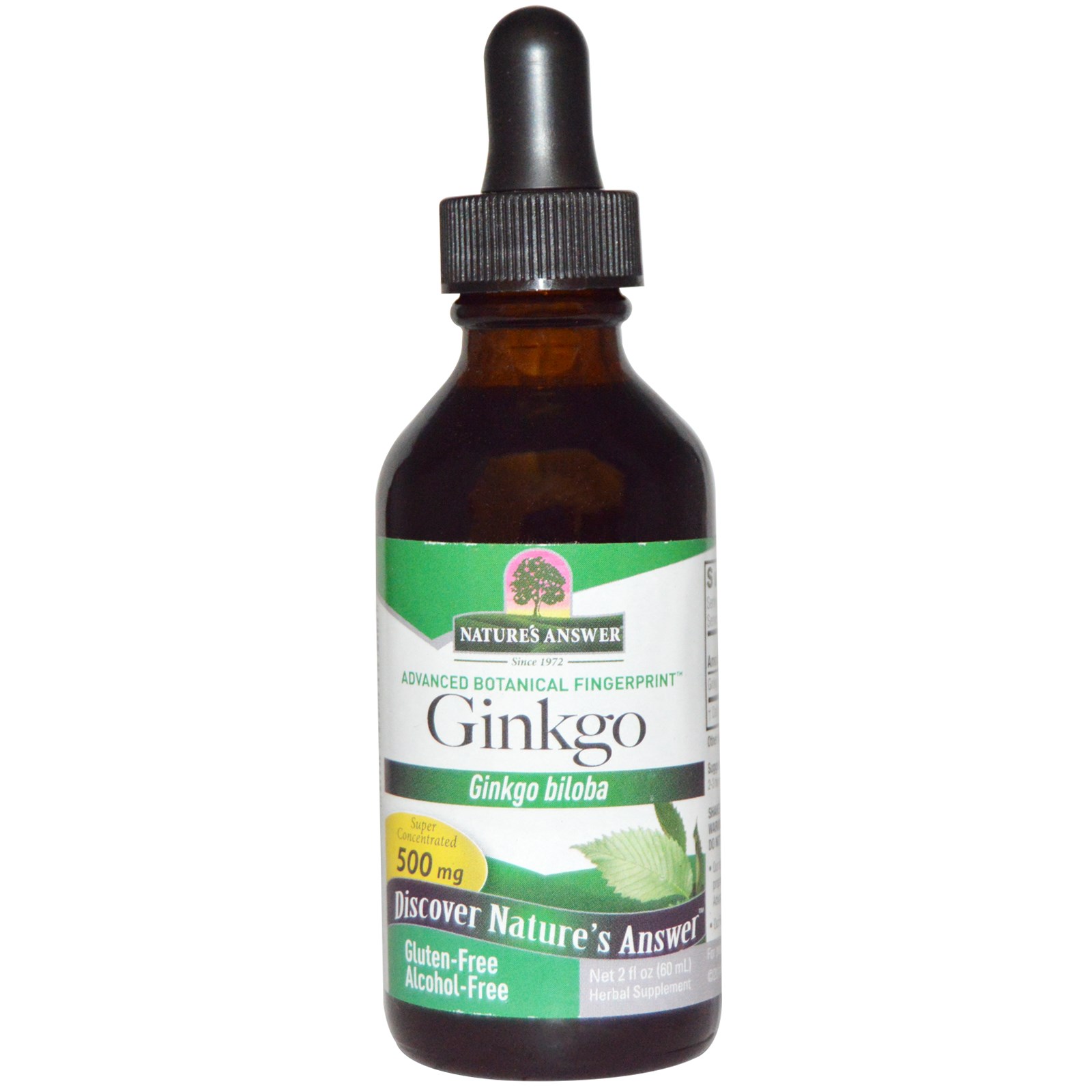 Ginkgo, Alcohol-Free, 500 mg (30 ml) - Nature's Answer