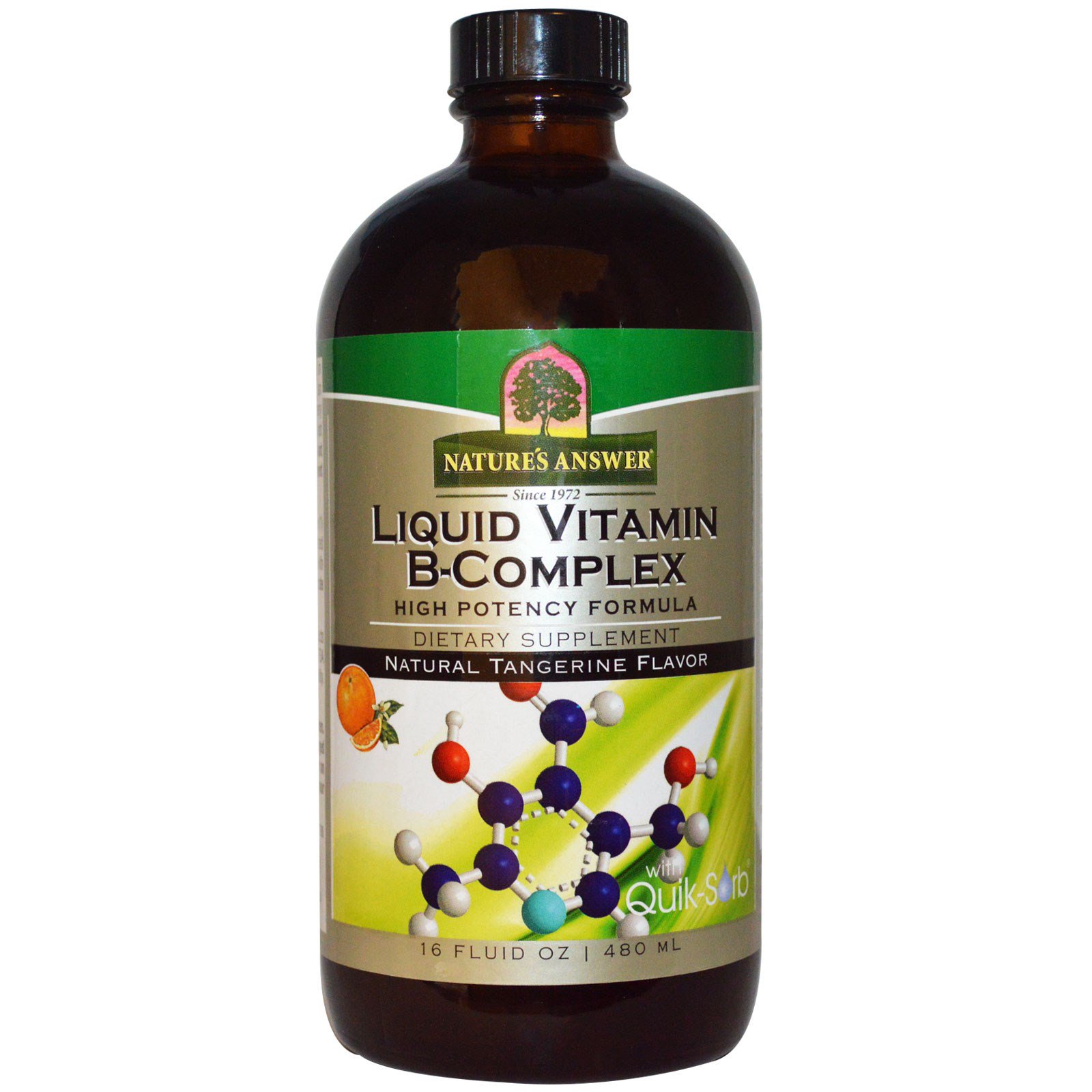 Liquid Vitamin B-Complex, Natural Tangerine Flavor (480 ml) - Nature's Answer Liquid Vitamin B-Complex, Natural Tangerine Flavor (480 ml) - Nature's Answer