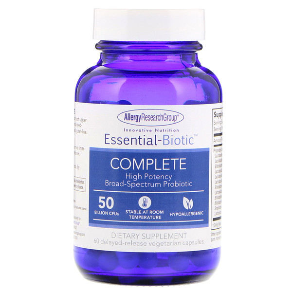 Essential-Biotic Complete 50 Billion CFU's 60 Delayed-Release Vegetarian Capsules - Allergy Research Group