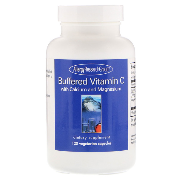 Buffered Vitamin C 120 Vegetarian Capsules - Allergy Research Group Buffered Vitamin C 120 Vegetarian Capsules - Allergy Research Group
