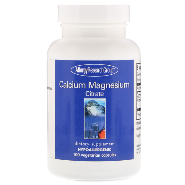 Calcium Magnesium Citrate 100 Vegetarian Capsules - Allergy Research Group