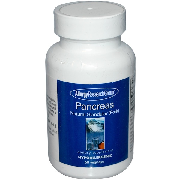 Pancreas Natural Glandular (Pork) 60 Veggie Caps - Allergy Research Group