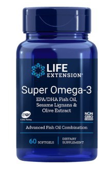 Super Omega-3 EPA/DHA met Sesam Lignans & Olijf Fruit Extract (60 capsules) - Life Extension