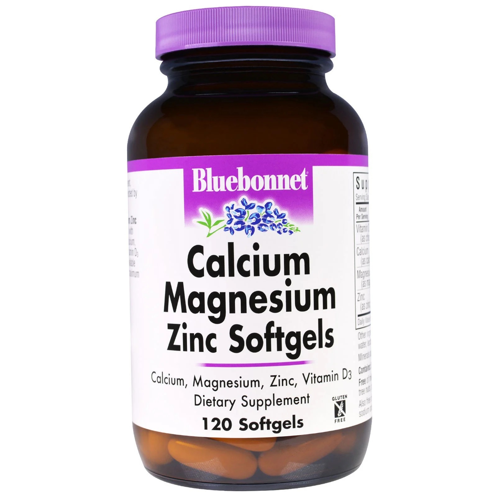 Calcium Magnesium Zinc (120 softgels) - Bluebonnet Nutrition Calcium Magnesium Zinc (120 softgels) - Bluebonnet Nutrition