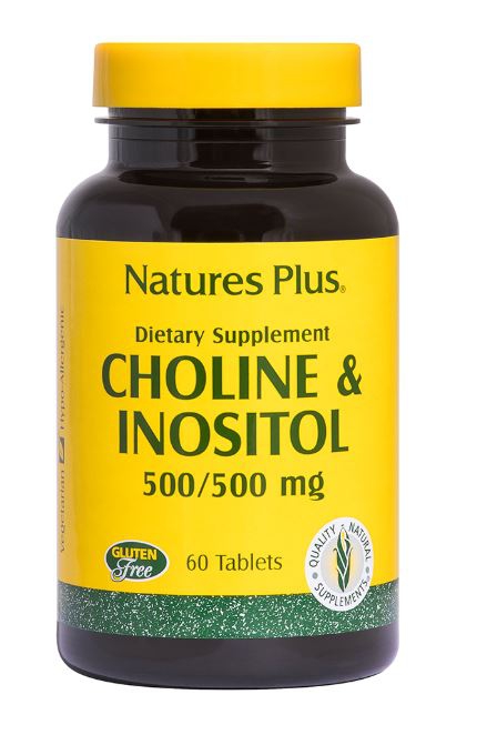 Choline & Inositol 500/500 mg (60 Tablets) - Nature's Plus