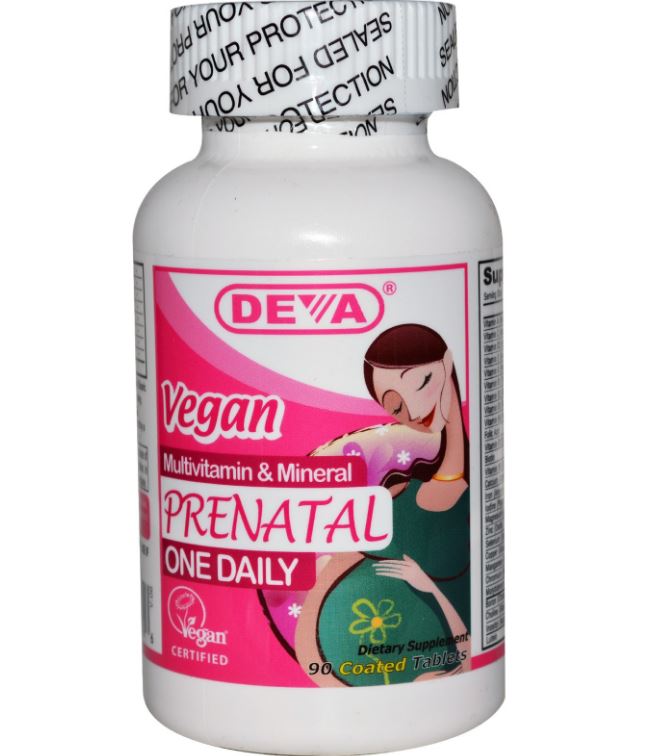 Foto van Prenataal dagelijks multivitamine & mineraal supplement (90 vegetarische tabletten) - Deva