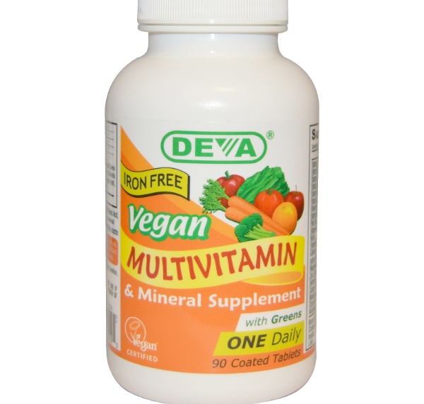 Multivitamine voor Vegetariers en Veganisten (90 Tabletten), zonder IJzer - Deva