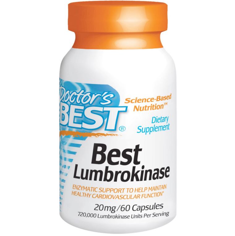 Foto van Best Lumbrokinase 20 mg (60 Capsules) - Doctor&apos;s Best