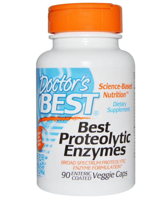 Foto van Best Proteolytische Enzymen (90 enteric coated Veggie Caps) - Doctor&apos;s Best