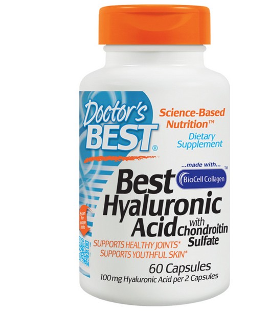 Foto van Best hyaluronzuur met chondroitine sulfaat (60 Capsules) - Doctor&apos;s Best