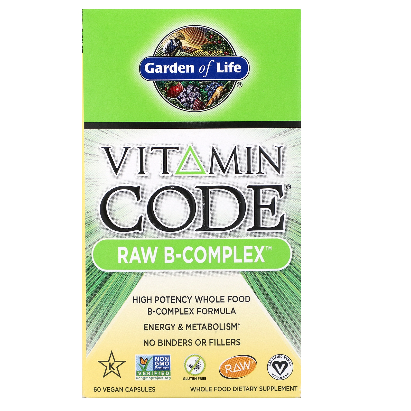 Vitamin Code - Raw B-Complex (60 Vegetarian Capsules) - Garden of Life Vitamin Code - Raw B-Complex (60 Vegetarian Capsules) - Garden of Life