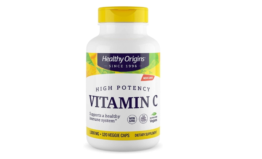 Healthy Origins Vitamin C 1000 mg (Non-GMO L-Ascorbic Acid) 120 Vcaps - 