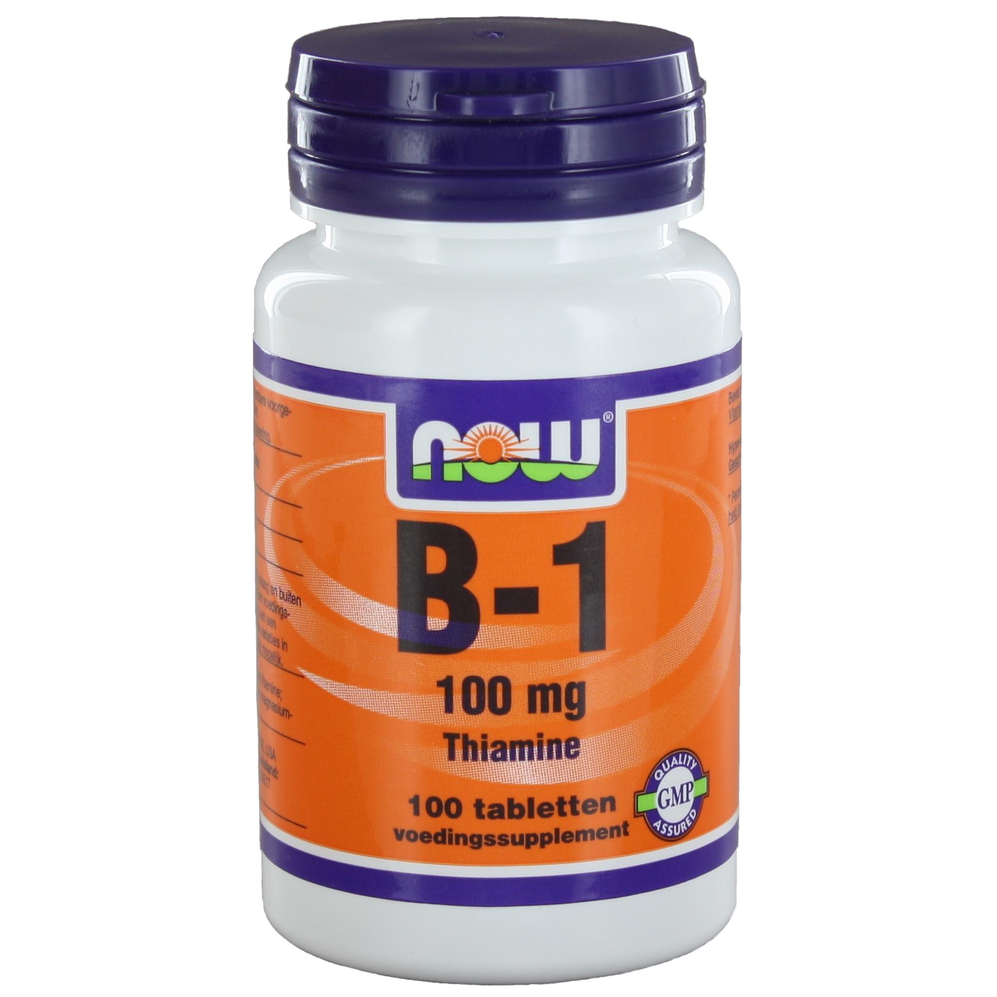B1 100 mg (100 tabs) - NOW Foods
