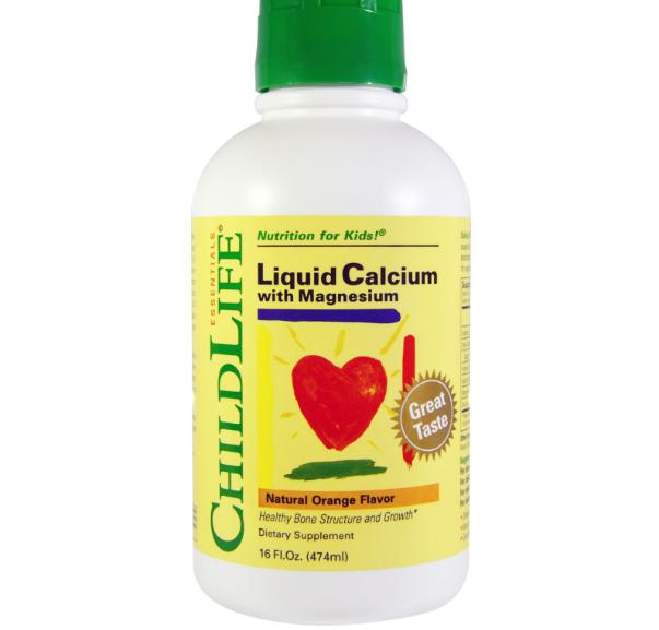 Foto van Vloeibaar Calcium/Magnesium, Natuurlijke Sinaasappel Smaak (474 ml) - Childlife Essentials