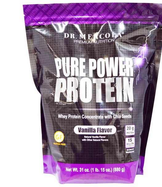 Pure Power Proteine, Vanilla smaak (880 g) Dr. Mercola