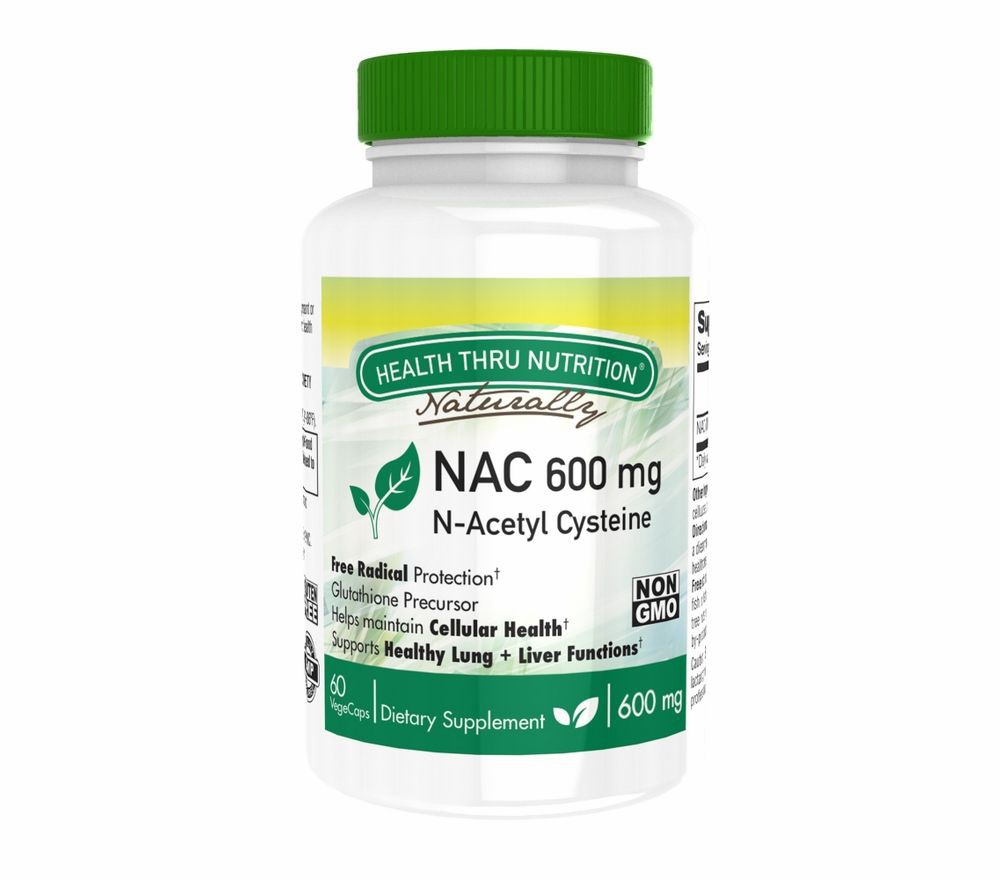 N-Acetyl Cysteine NAC 600 mg (non-GMO) (60 Vegicaps) - Health Thru Nutrition N-Acetyl Cysteine NAC 600 mg (non-GMO) (60 Vegicaps) - Health Thru Nutrition